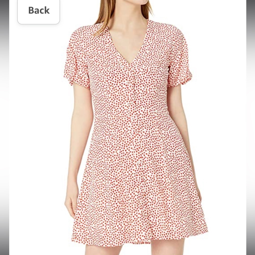 Milly Heart Print Silky Aspen Dress